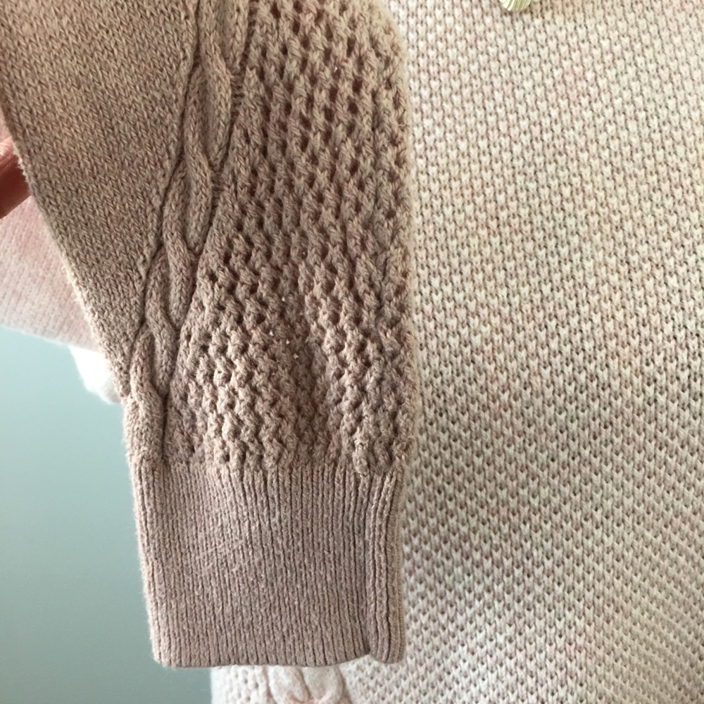 American Eagle Cable Knit Pink Ombré Sweater M - Picture 8 of 13